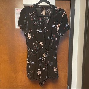 Black & Floral Kendall & Kylie Romper